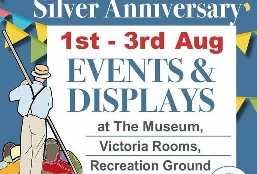 Poster advertising Fordingbridge Museum's 25th Anniversary 1st to 3rd August 2025